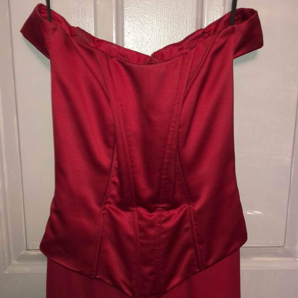 Formal red corset dress